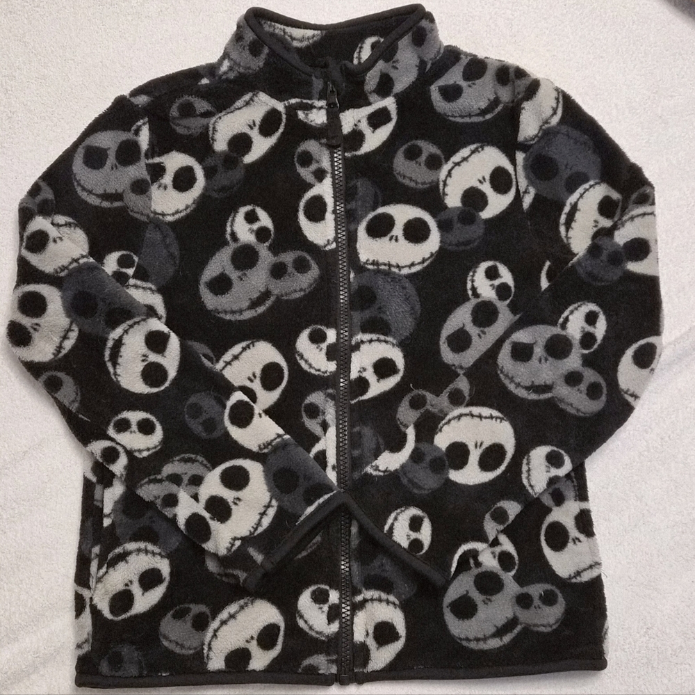 🖤🎃 Disney Store The Nightmare Before Christmas Fleece Jacket – Size 7/8 🎃🖤